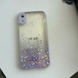 iPhone XR Glitter Case – Clear with Holographic Sparkles